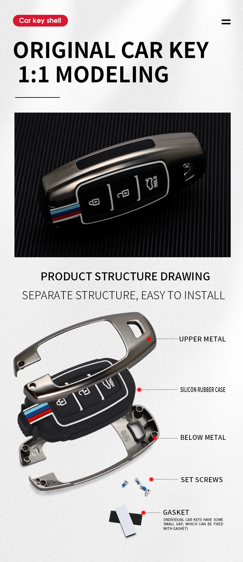 Nuova custodia per chiave auto per Hyundai Veloster N Encino 2020 Venue Sel 2020 Santa Fe Kona Ev Holder custodia protettiva portachiavi 12 Nuova custodia per chiave auto per Hyundai Veloster N Encino 2020 Venue Sel 2020 Santa Fe Kona Ev Holder custodia protettiva portachiavi - Se4be039488434128bc4bbbd472d23f0ci