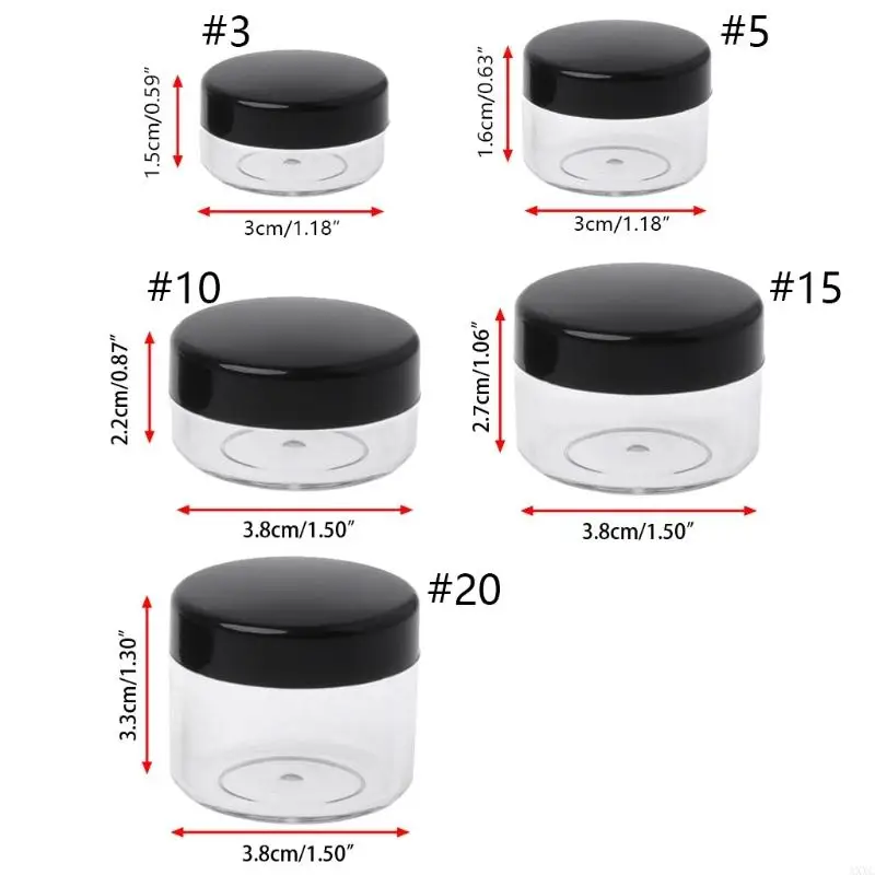 AXYC Mini Sample Bottle Fillable Empty Bottles Container with Lid Sealing Holder for Airplane Make Up Lip Balms Eye