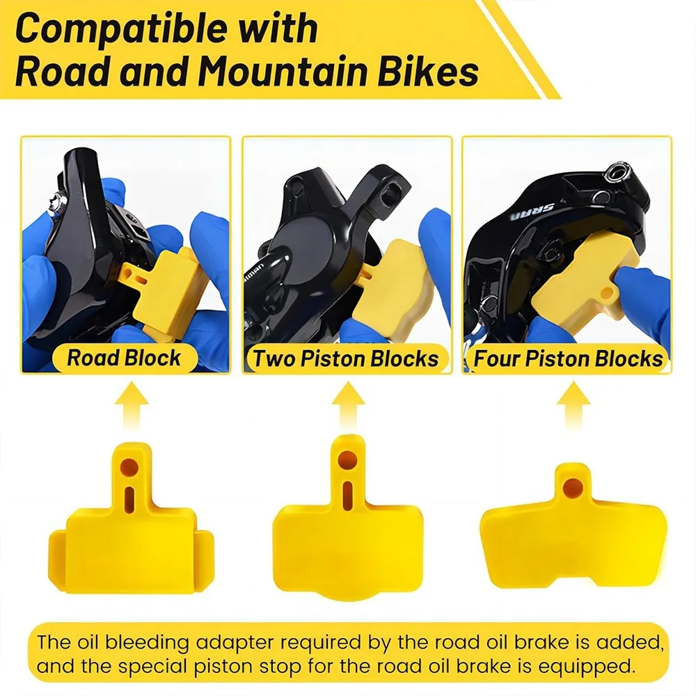 Bicycle Hydraulic Disc Brake Oil Bleed Kit Tools for SHIMANO, SRAM, Avid, MAGURA Series MTB Road Bike Brake Repair Tool Ezmtb 4