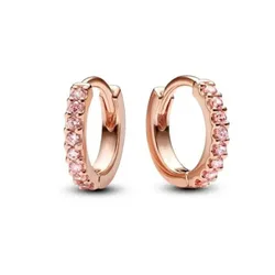 Rose Gold Sterling Silver Flower Stud Earrings for Women - Elegant Festival Charm Jewelry Gift (B6533)