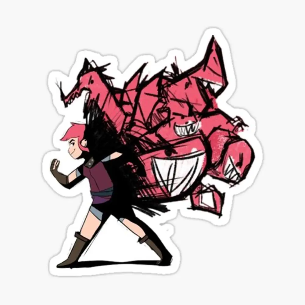 

Наклейка Nimona and the things, наклейка для ноутбука, декор для спальни, автомобиля, милое мультяшное искусство, модный чемодан для общественных мест