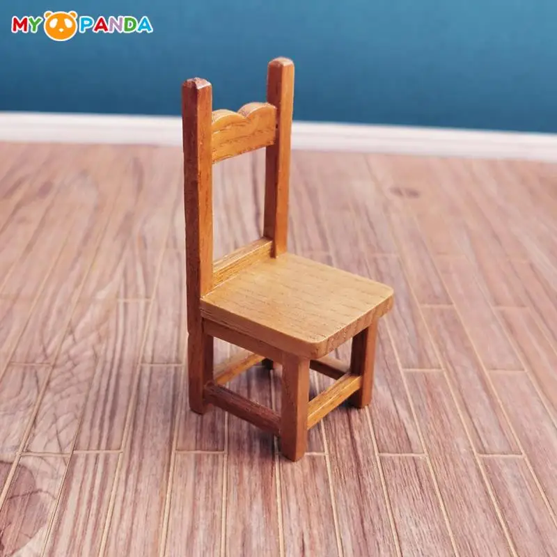 

1:12 Dollhouse Miniature Chair Armchair Back Chair Stool Furniture Model Doll House Living Room Decor Kids Pretend Play Toys