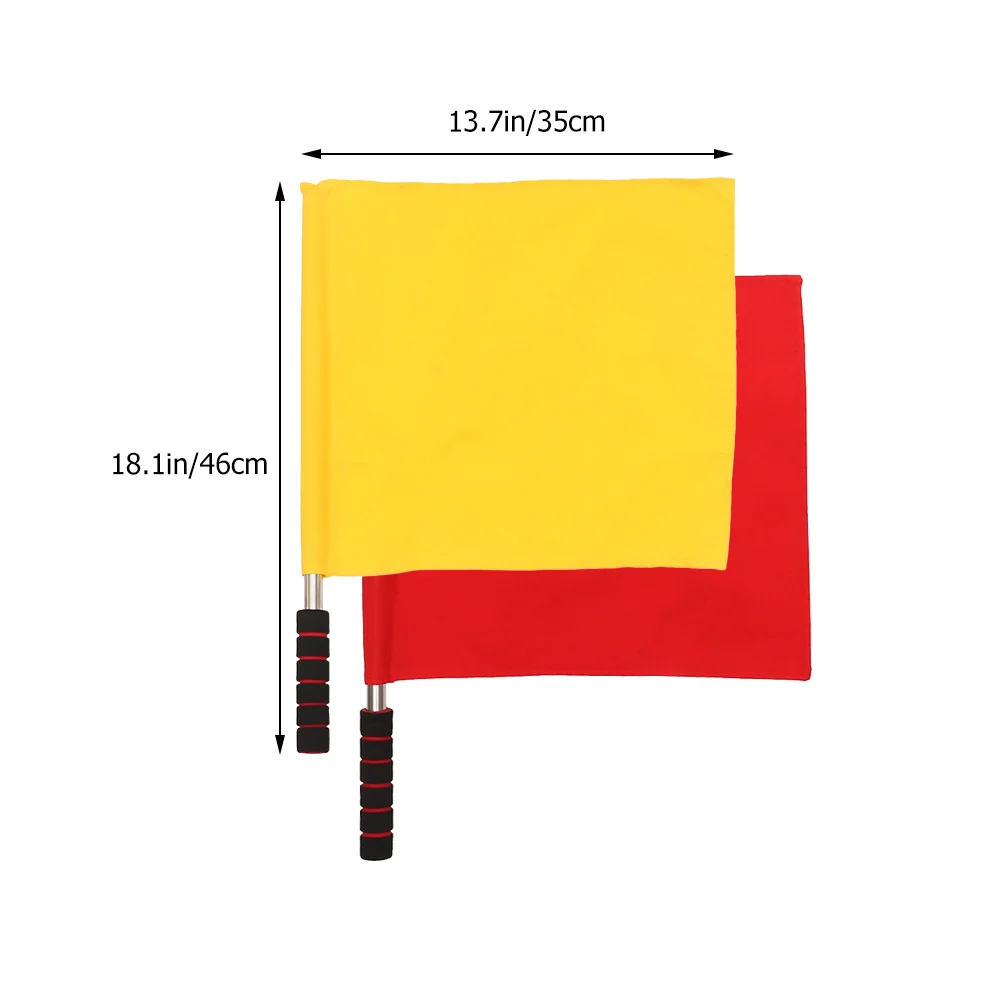 

Флаг рефери из нержавеющей стали, губчатая ручка, патрульный флаг Linesman, официальный флаг, спортивные мероприятия, футбольный волейбол, трек
