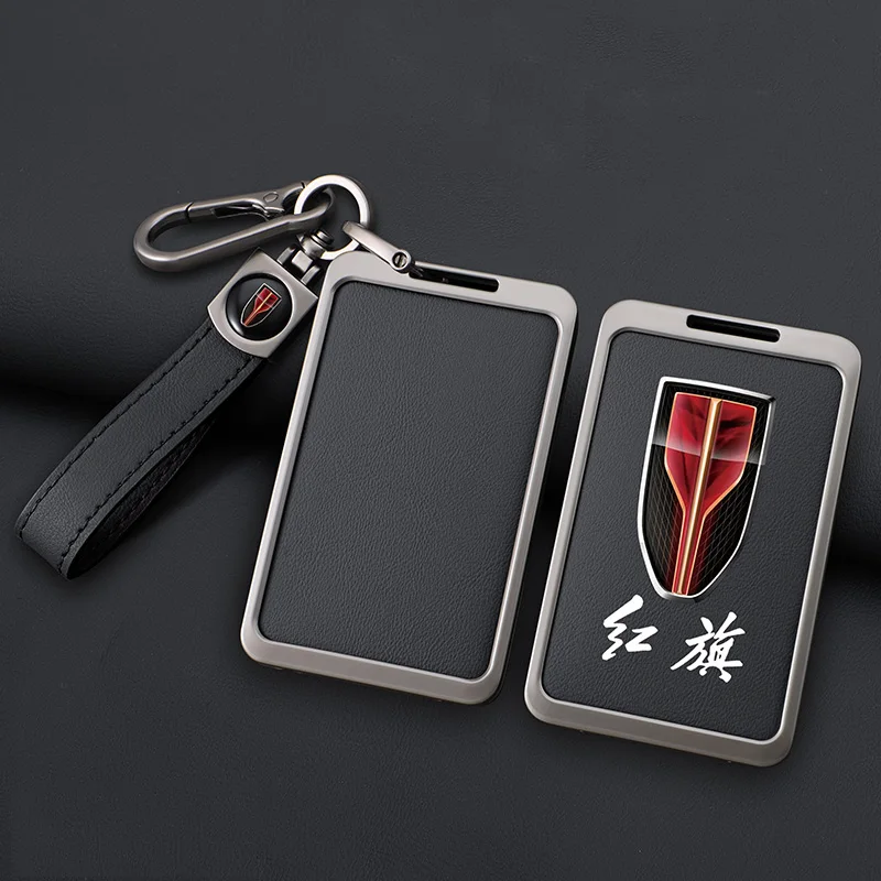 Zink legierung Auto Logo Schlüssel schützen Fall Abdeckung für Hongqi Hs7 H9 rote Flagge Hs5 Karte Schlüssel ring Smart Control Schlüssel bund Schnalle Zubehör – Detail 6