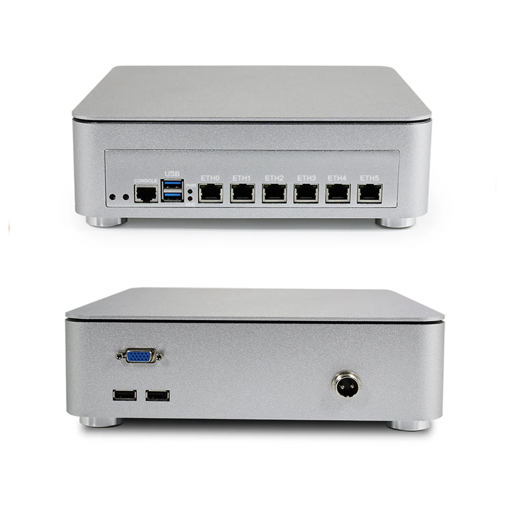 NAS Sever PC Intel J4125 N5105 I7 1165G7 6*I225V Nics CONSOLE USB VGA Firewall Pfsense Router Network Security NAS Cloud Storage terramaster f5 221 nas 5 bay cloud storage intel dual core 2 0ghz plex media server network storage diskless