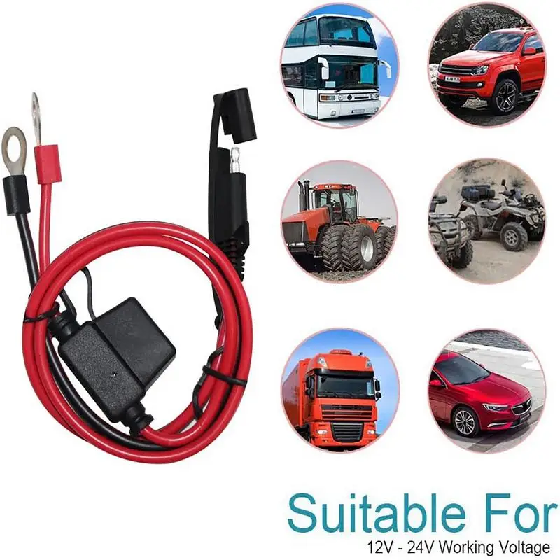 

60cm 16AWG SAE Connector Battery Connect Cable Charger Cable For Motorcycle Battery Terminal For Battery Charger/Maintainer