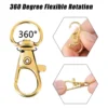 100PCS Swivel Clasps Lanyard Snap Hooks with Key Rings, Key Chain Clip Hooks Lobster Claw Clasps for Jewelry DIY Crafts 3