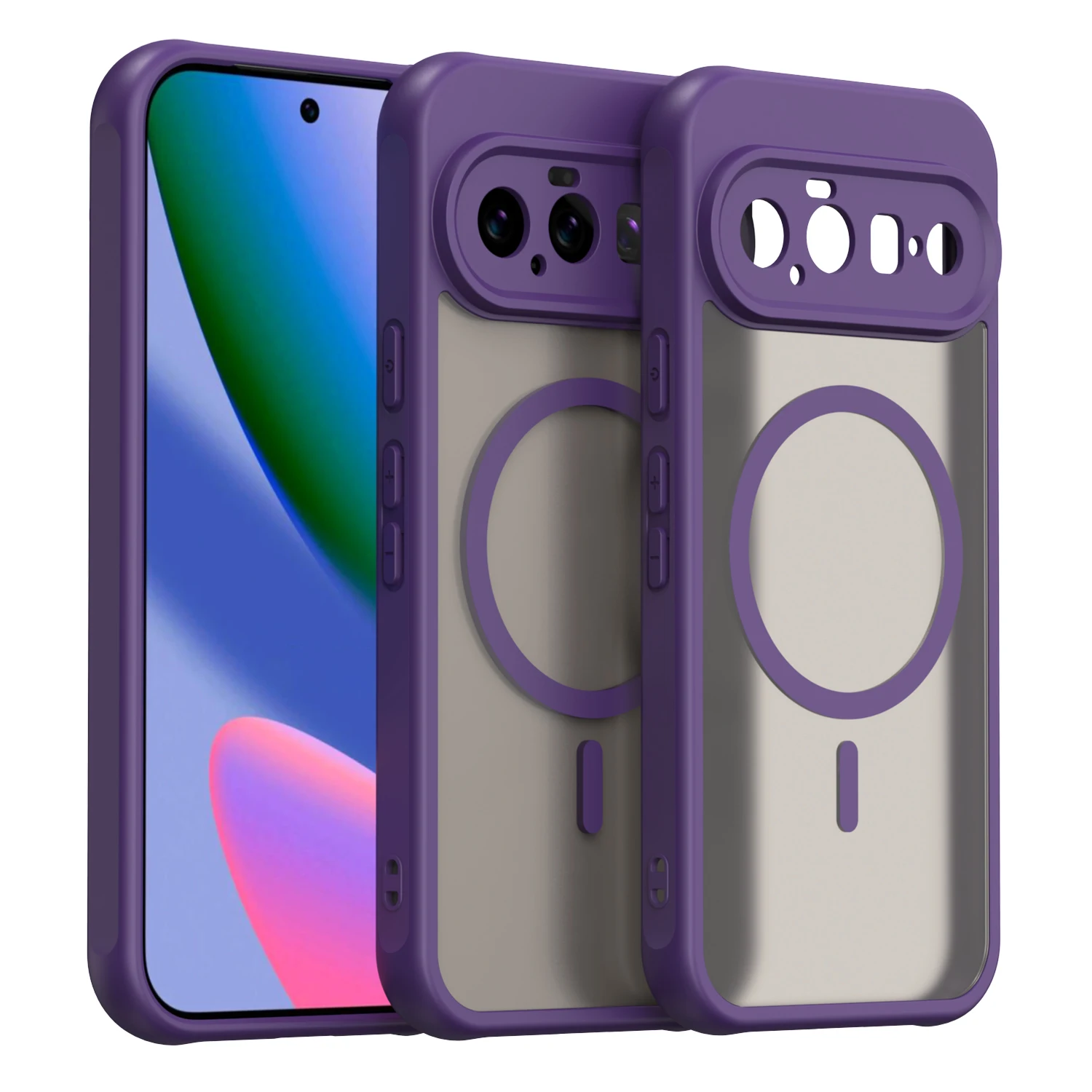 Matte Transparent Magnetic Wireless Charging Phone Case