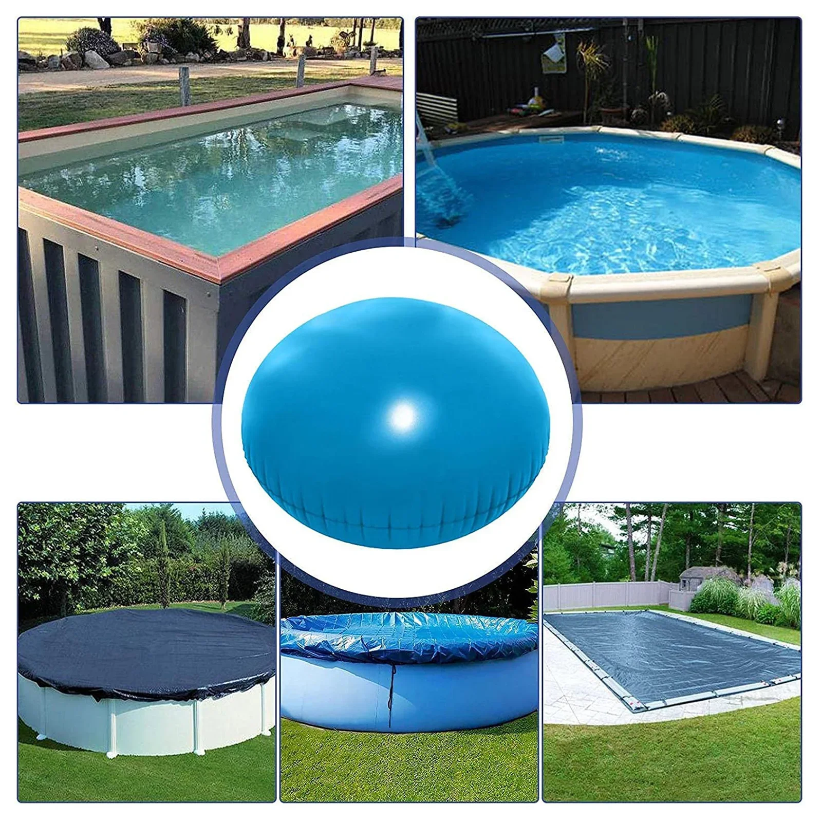 Durable Air Pool Pillow PVC Pool Cover Air Pillow Durable Winterizing Cover Cold Resistant for Above Ground Pools Swimming Pool Cover
