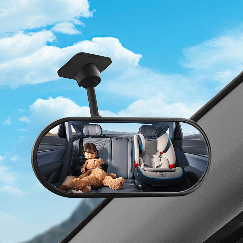 Baby Car Mirror 360° Adjustable Rear View Mirror Adhesive Mount Automotive Rearview Baby Observation Mirror for Windshield
