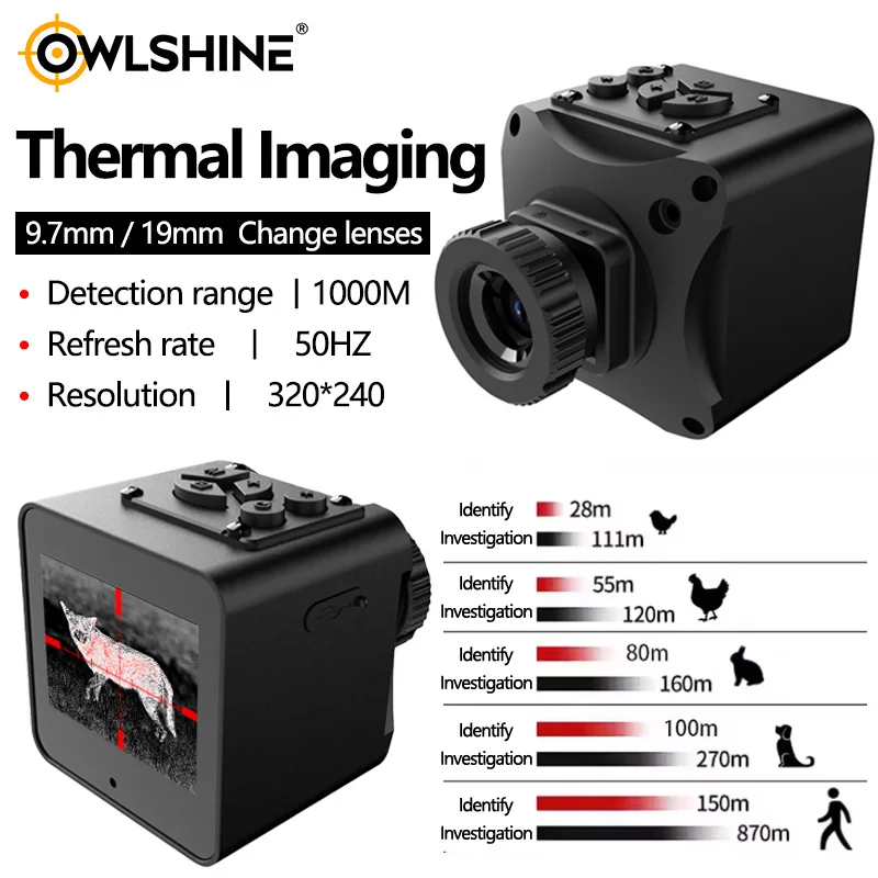JS Nighthawk X2 9.7mm 19mm Aluminum Alloy Thermal Imager 320x240