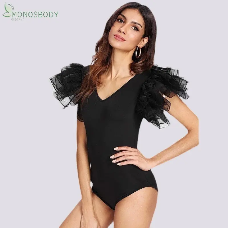 

Monos Mujer мода 2023 кружевные лоскутные сексуальные сетчатые облегающие топы и блузки женские боди тонкие комбинезоны черные комбинезоны