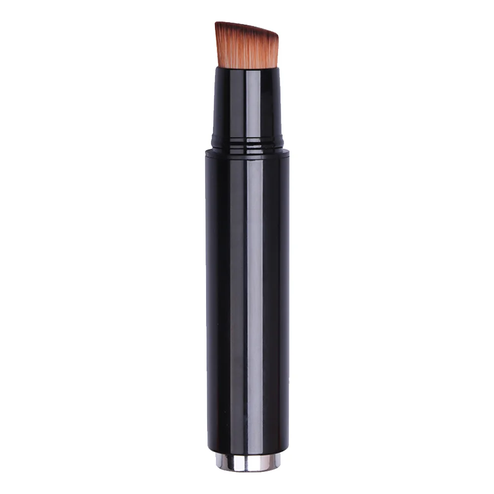 

Portable Liquid Foundation Brush Face Multifunctional Brush Handle Foundation Brush with Lid Black