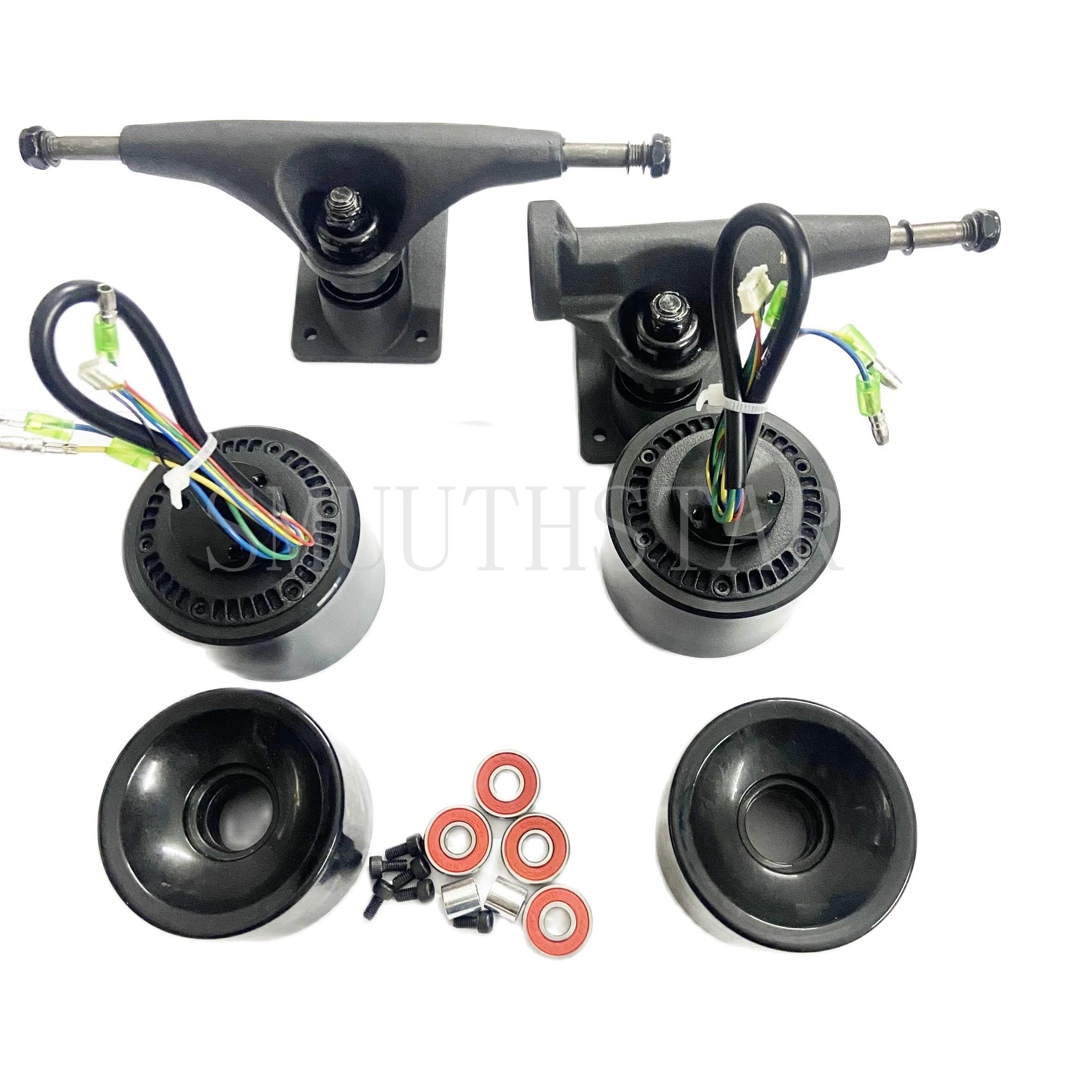 Conjunto de motor duplo para skate elétrico, kit de motor sem escova para longboard, DIY alimentado 10S, 36V, 70mm, 60kV, 200W