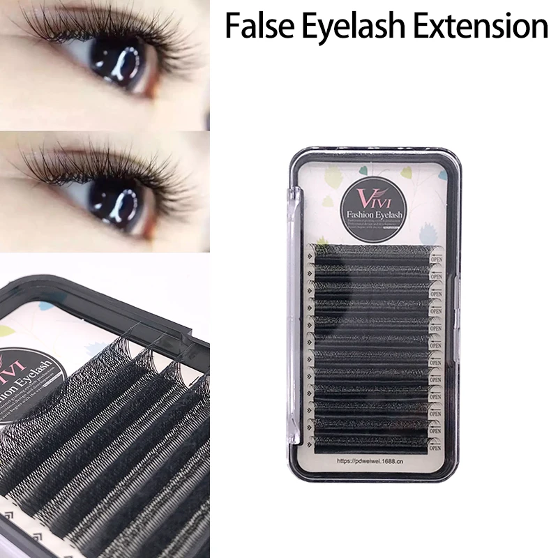 

W Shape Volume Eyelash Extension Individual False Eyelashes 3D 4D Clover Lashes Private Label Lash Extensions