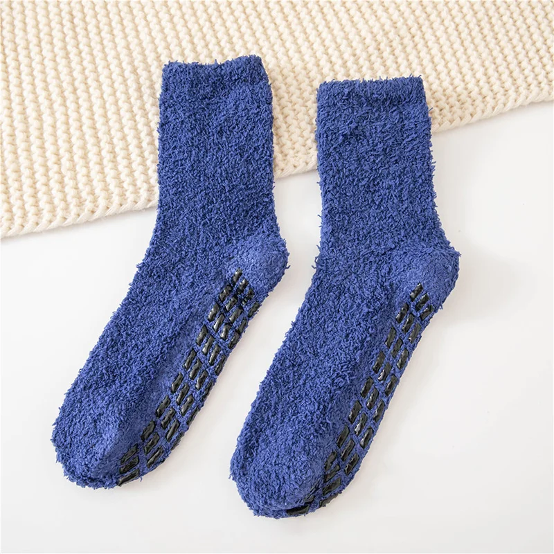 Winter Sleeping Socks 1 Pair Plush Socks Winter non-slip Men's Sleeping Socks Home