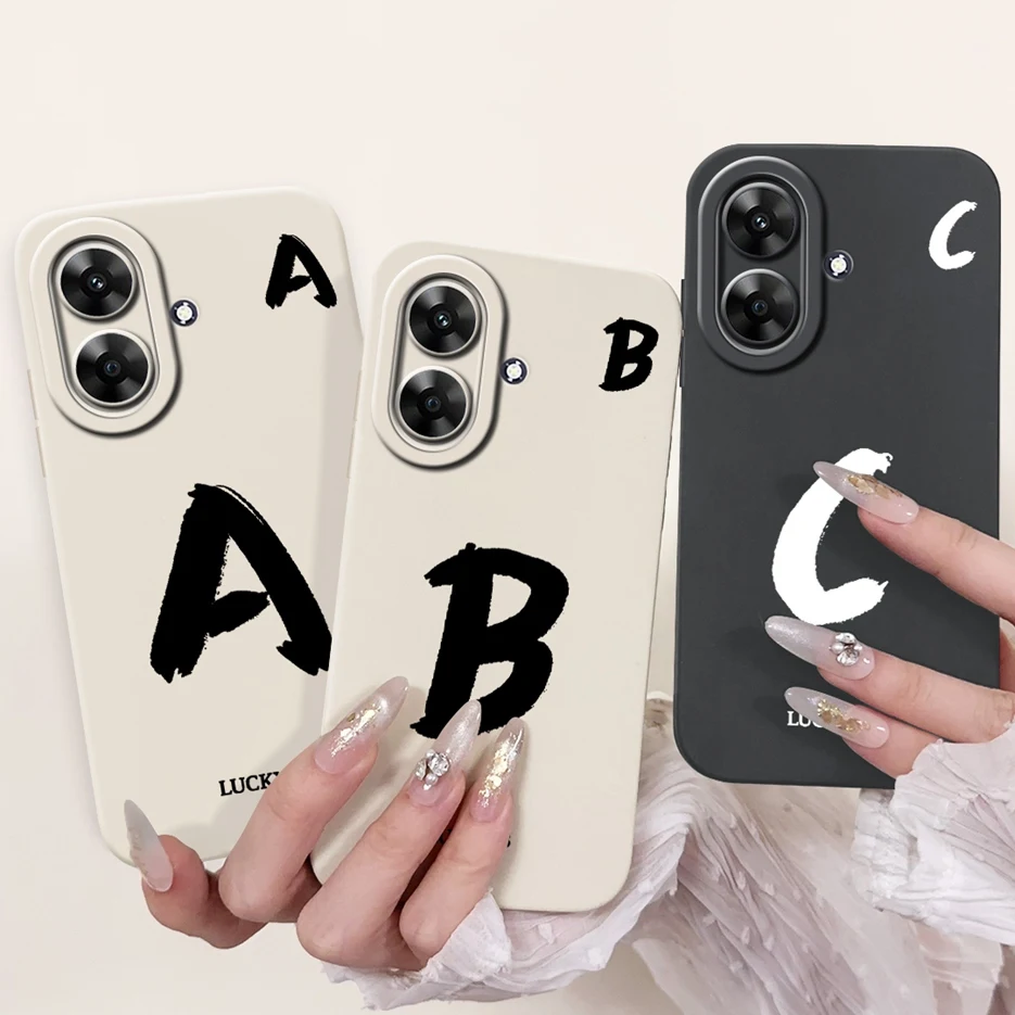Cute Lucky Letters Soft Silicone Phone Case Cover - Stylish Protective s Coque