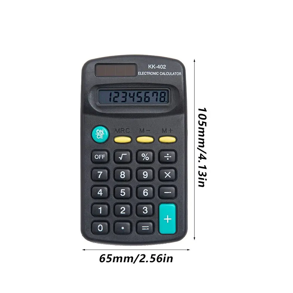 8-Digit Mini Pocket Calculator Silent Candy Color Standard Function Calculator Large LED Display Math Calculator School Office