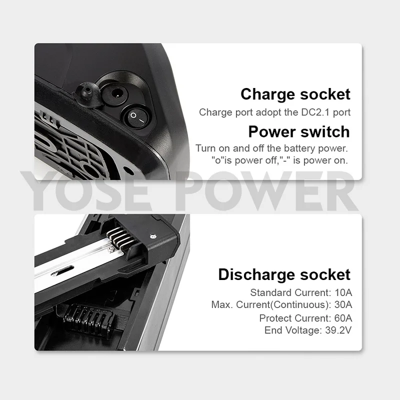 Ebike Battery Lithium 52V 13AH Hailong Battery With USB For 1000w Motor Usa Warehouse