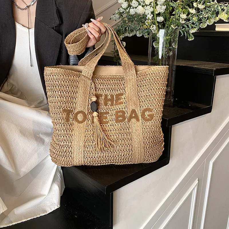 Women Woven Straw Tote Bag 4