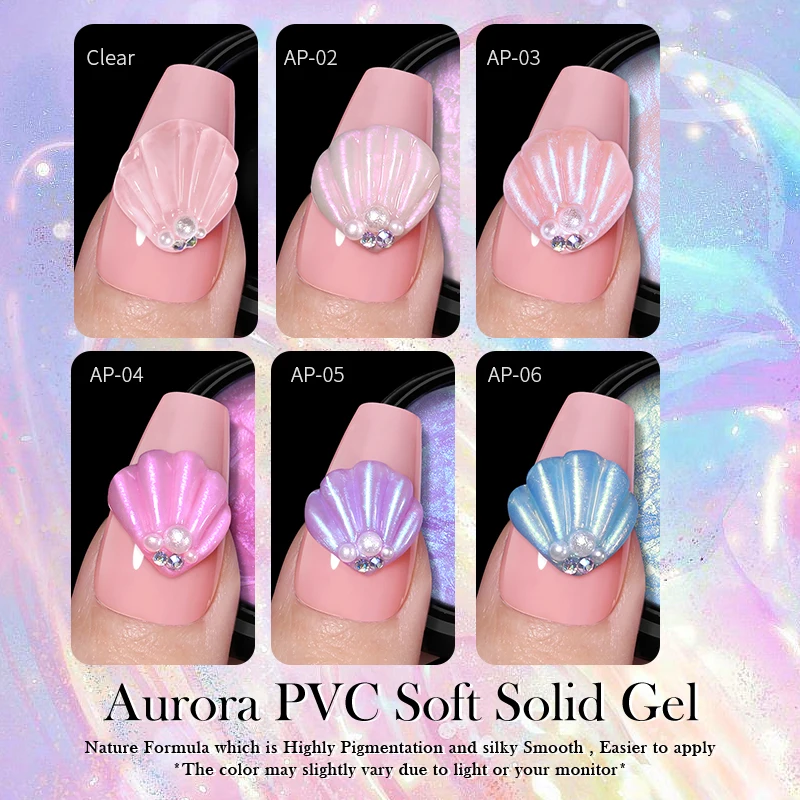 BORN PRETTY 5ml Modeling Carving Gel Nail Polish Aurora PVC Soft Solid Gel Varinsh Transparent Soak Off UV LED Painting Gel