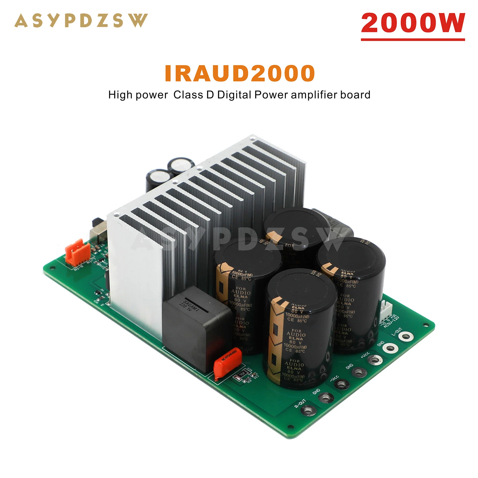 

Цифровой усилитель мощности HIFI IRAUD2000 класса D, 2000 Вт, Плата усилителя IRS2092S IRFP4227