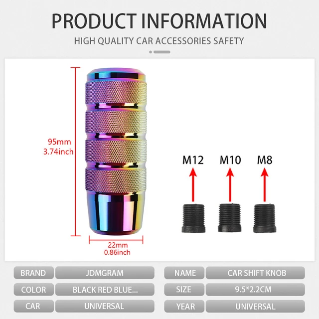 Pomo de cambio de marchas Universal para coche de carreras, perilla de  palanca de cambios automática Manual, deporte, 5 velocidades - AliExpress