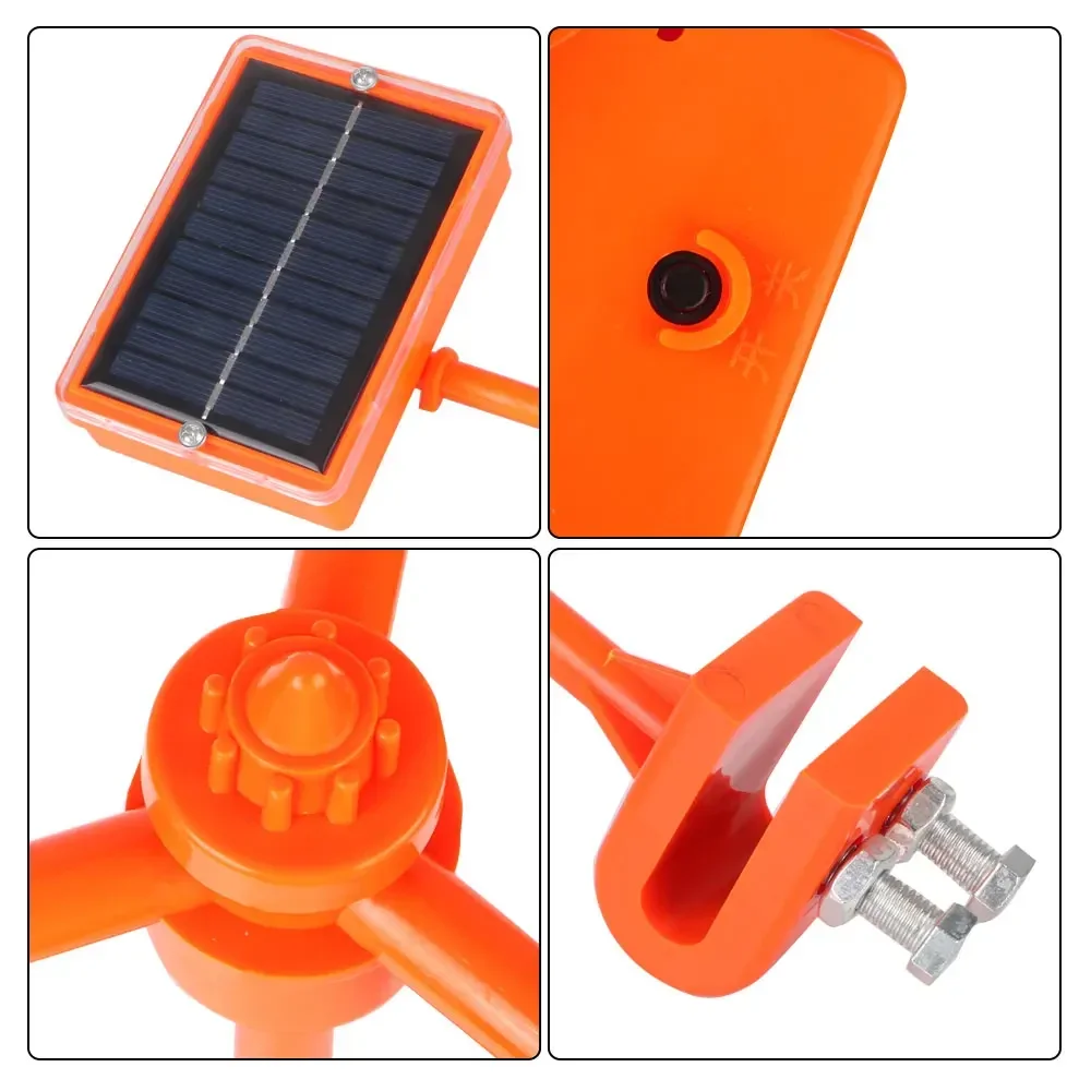 Solar Wind Powered Bird Repeller, 360° Outdoor Reflective Scare Device with Sound Deterrent for Garden Farm Yard Protection