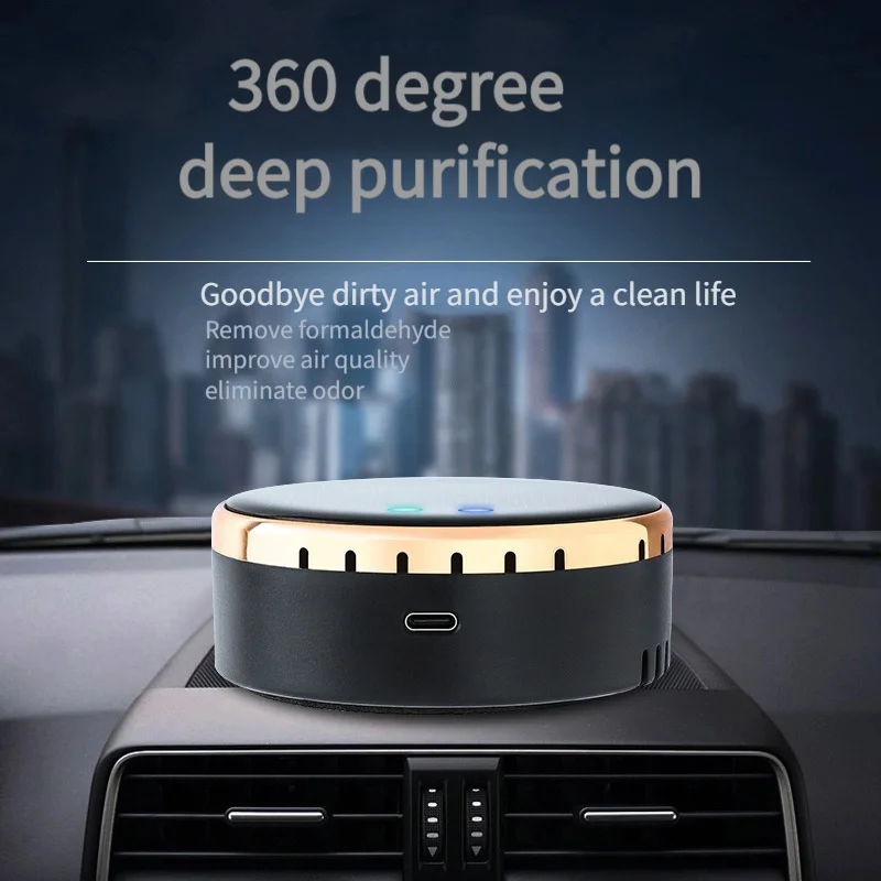 Air Purifier Solar powered car air purifier for deodorization and purification of cigarette smoke odor