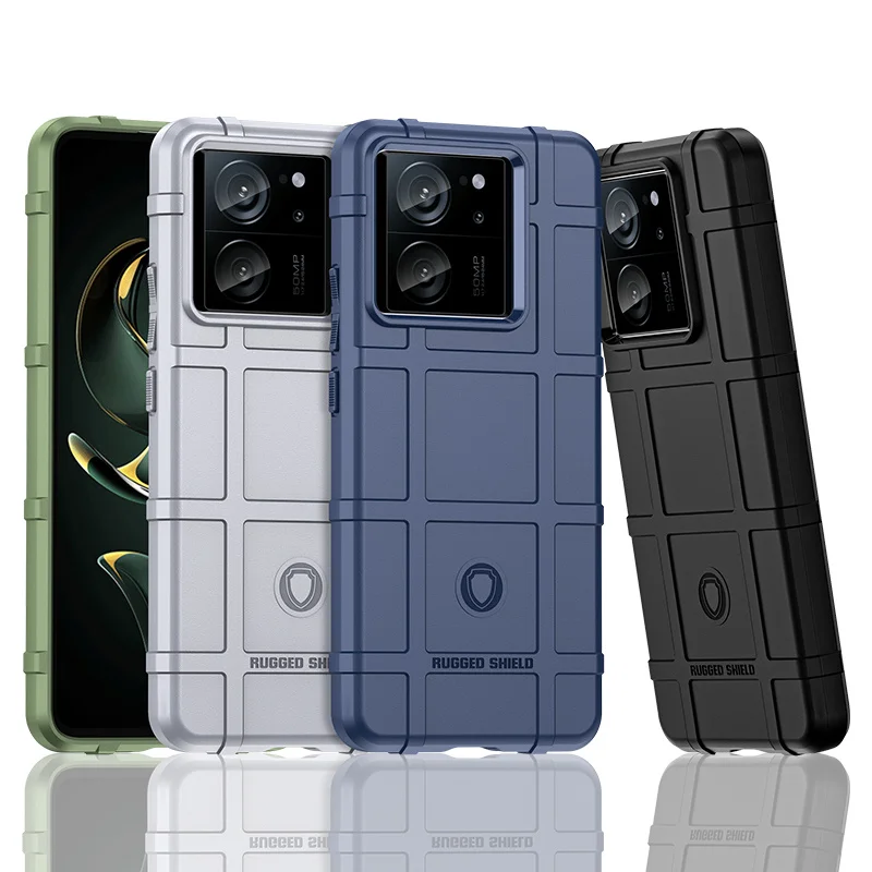 Mi 13T Pro Mi13Tpro Custodia Militare Heavy Duty Rubber Protect Coque Per Xiaomi Mi 13T Pro Cover Tpu Soft Fiber Matte Bettle Capa
