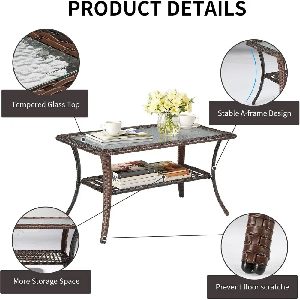 Wicker Outdoor Coffee Table 5
