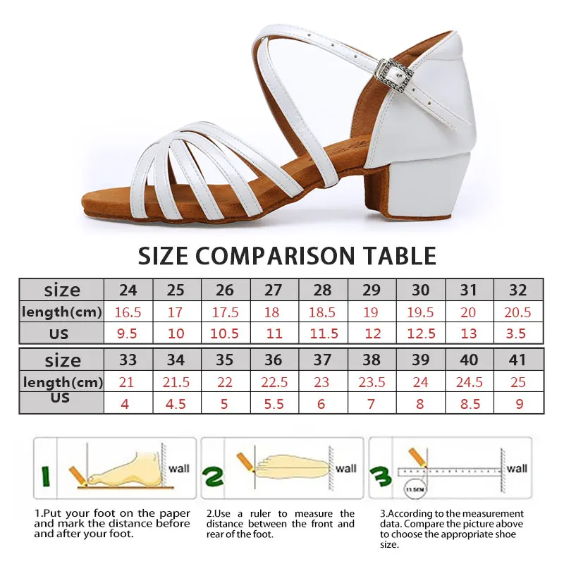 Diplip Girl's Dance Shoes Low Heel Latin Dance Shoes Ballroom Dancing Shoes Professional Tango Sandals Dance Shoes Latin Woman