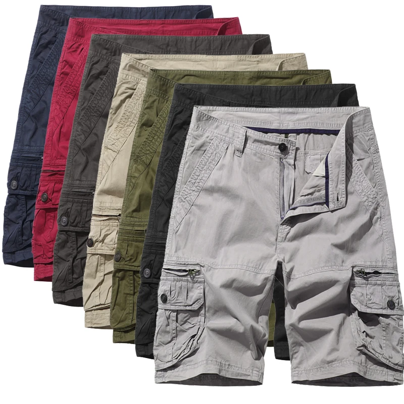 

Summer Men's Multi-pocket Casual Shorts Tactical Military Cargo Hiking Combat Shorts Beach Pants Plus Size