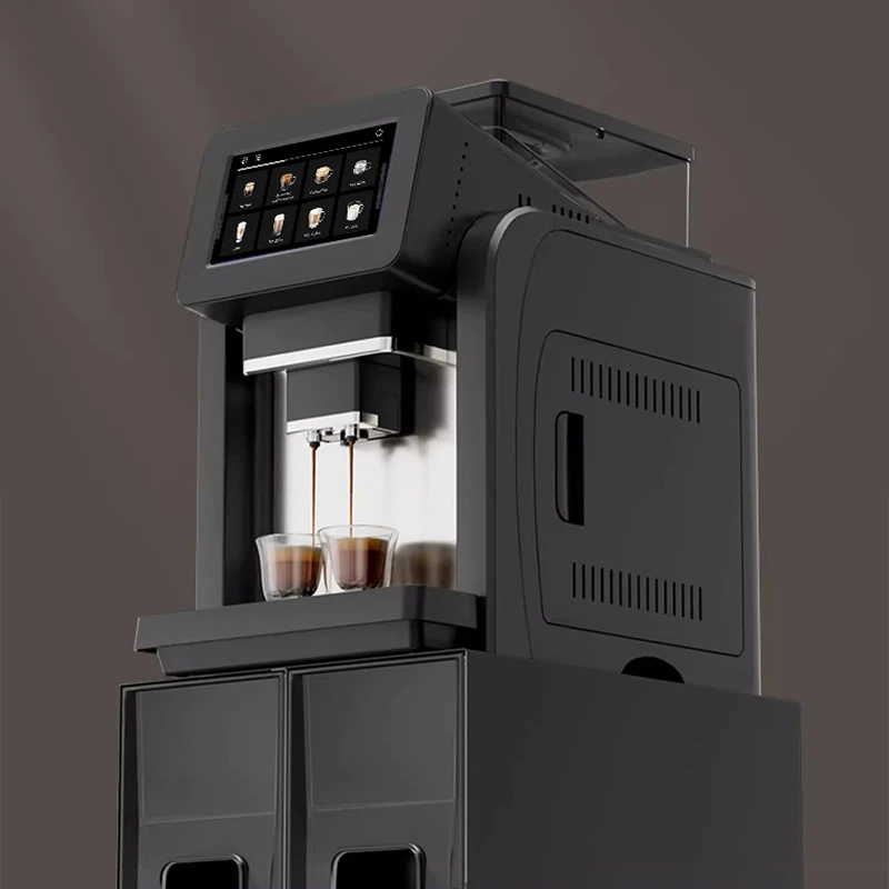 Automatic Coffee Machine Mcilpoog WS817-Plus Automatic Espresso Machine with Milk Frother Intuitive Touchscreen Display 21 Flavors for Home & Office automatic coffee machine
