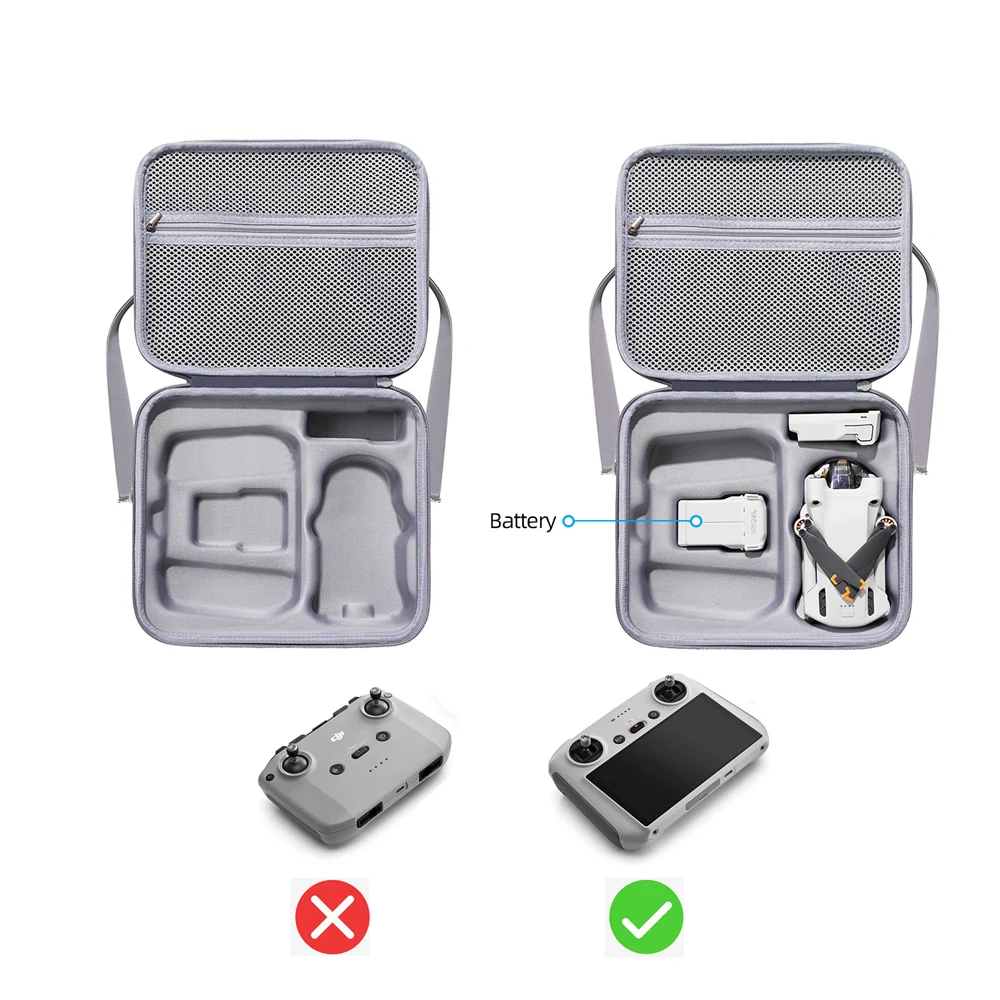 Drone Accessories Drone Storage Bag Drone Storage Case Portable Hard EVA Carrying Case Protective Sotrage Shoulder Bag Box for DJI Mini 3 Pro Remote Battery Accessories