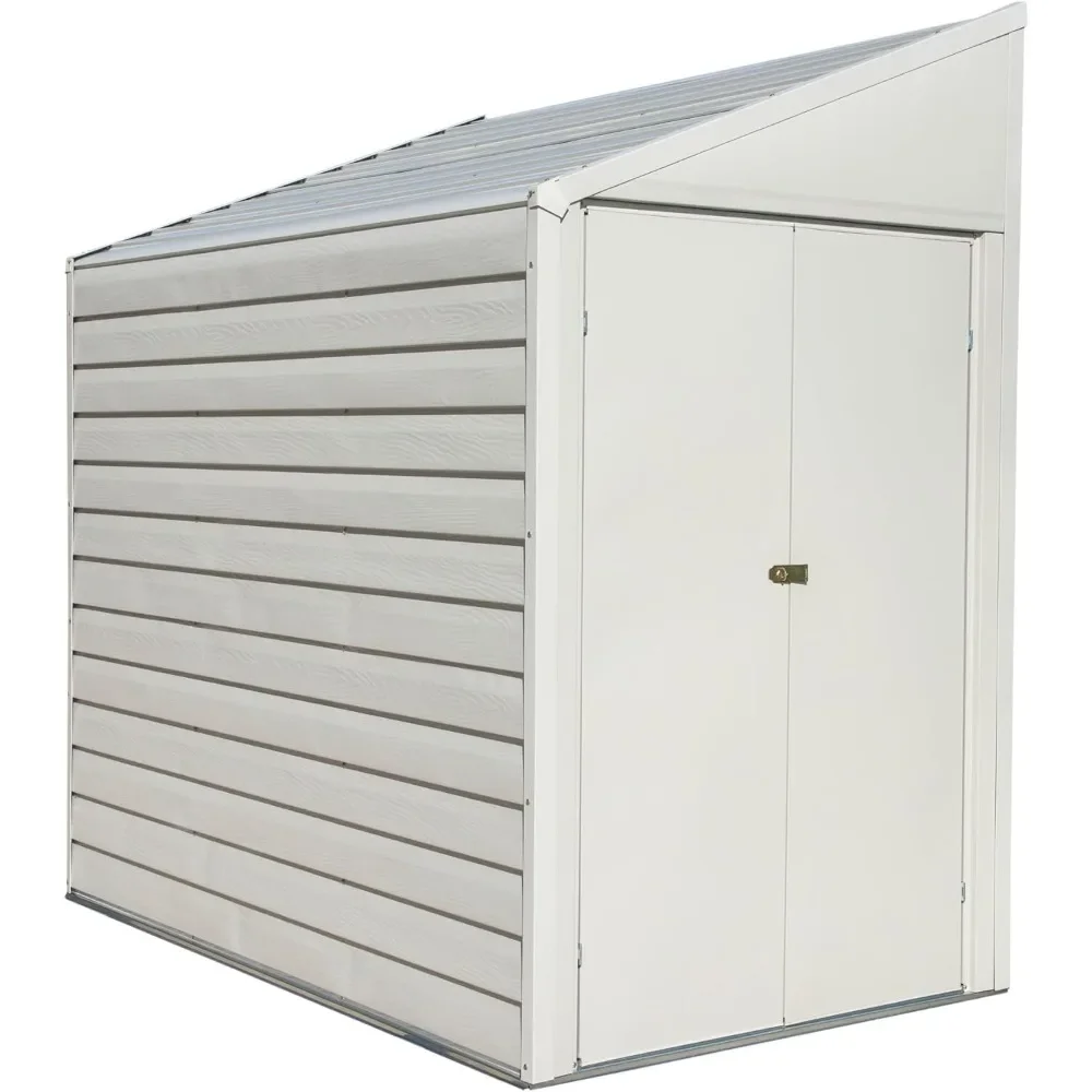 

Galvanized Steel Storage Shed with Pent Roof, 4' x 7'
