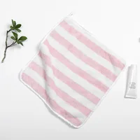 Soft Hand Towel Stripe Face Towel Microfiber Fabric Baby Towel Hanging Bathing Towel for Bathroom Kitchen Quick Dry Towel 5