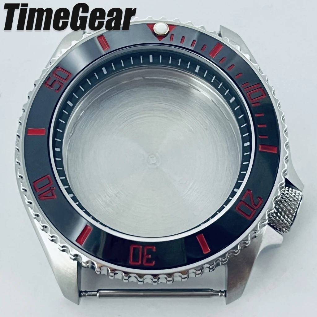 Sleek Black Ring Watch Case with Sloping Bezel and 3.8 Crown