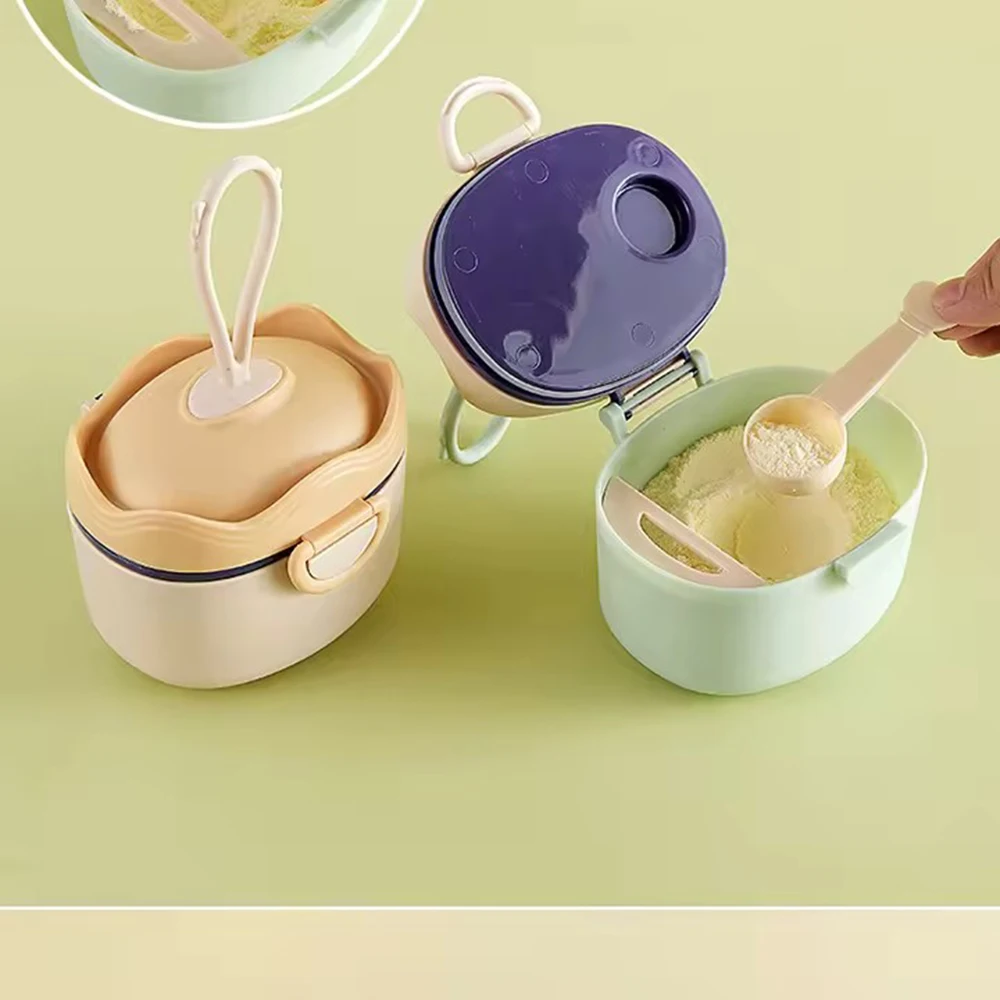 1PC Baby Formula Dispenser Milk Powder Box Portable Milk Powder Storage Container Formula Holder with Scoop and Carry Handle