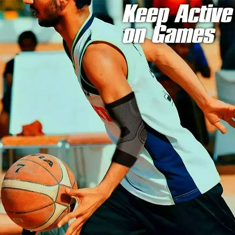 1PC Elbow Brace Fitness Weightlifting Bench Push Sports Wrapping Knitted Protective Elbow Strap Pressure Stabilizing Joint