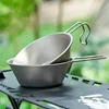 Portable 300ml Outdoor Camping Picnic Tableware Folding Pure Sierra Titanium Cup 1