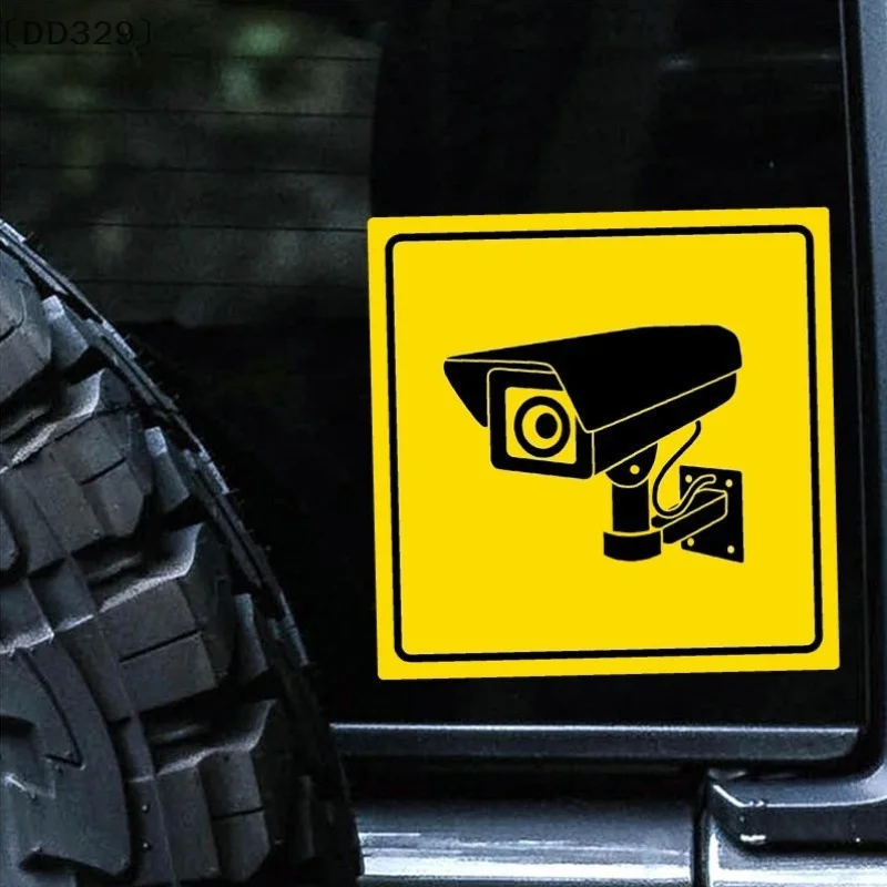 〔DD329〕10pcs Safety Camera Pattern Motorcycle Stickers Waterproof For Fuel Tank Scooter Car Window Bumper Warning Vinyl Decals