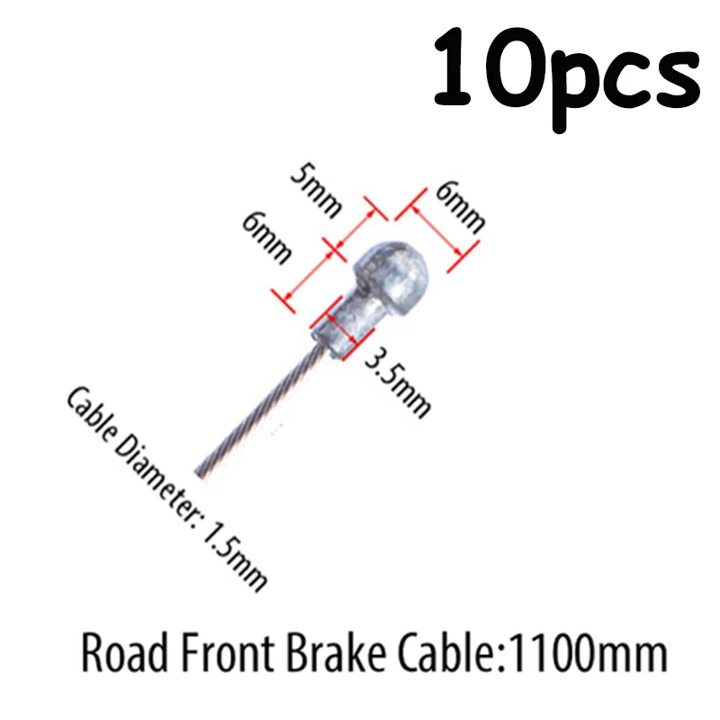 10PC Durable Bicycle Brake and Shift Cable Set for Road and Mountain Bikes