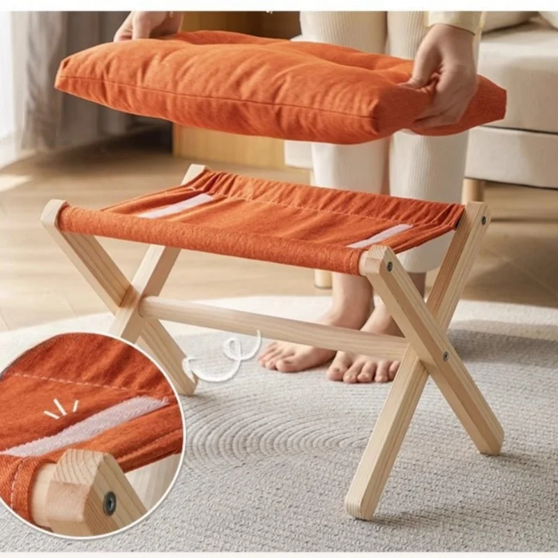 Home Living Room Sofa Simple and Multifunctional Portable Folding Footrest Stool Shoe Changing Stool Convenient Practical New