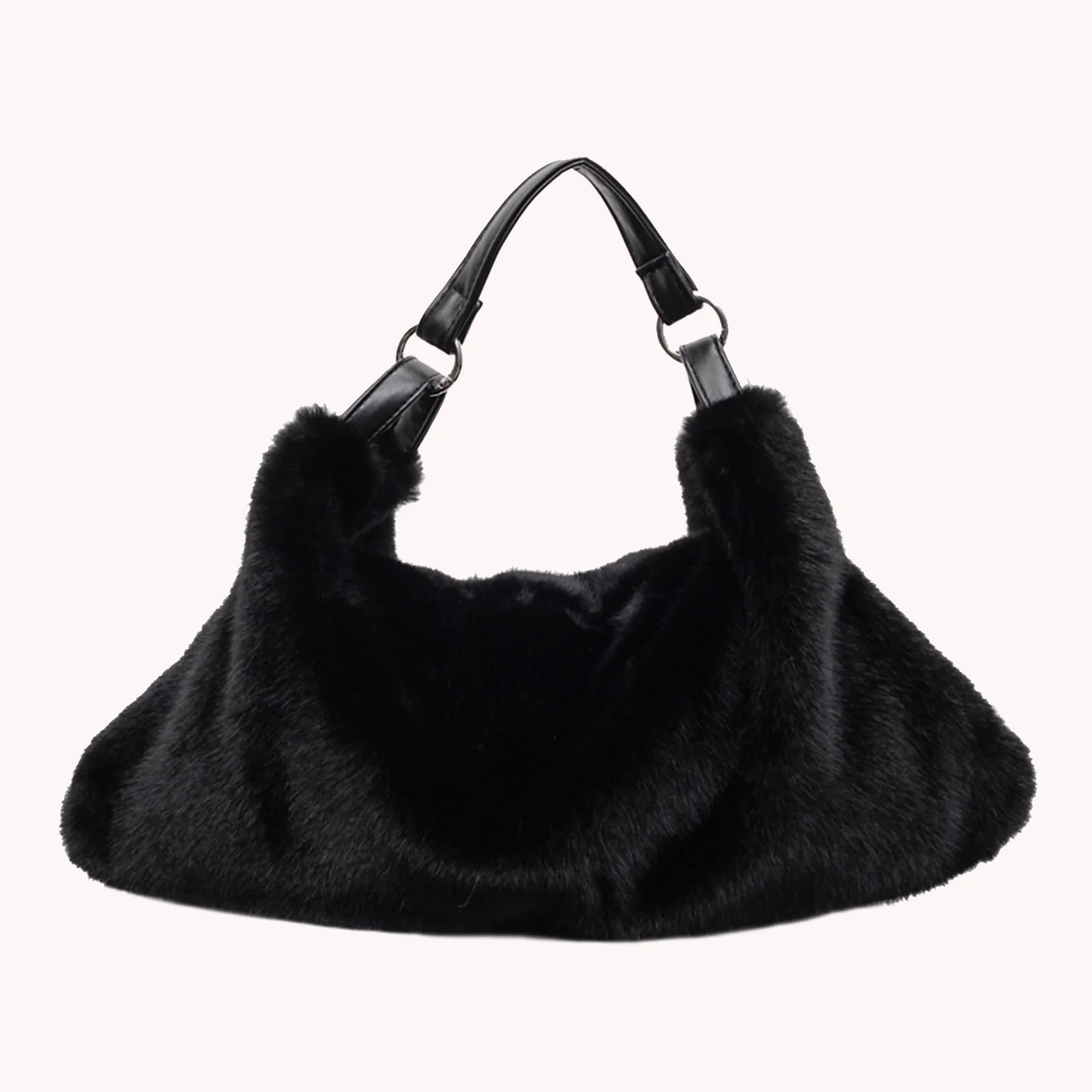 Plush Underarm Bag Large Capacity Dumpling Bags for Women Travel Shopping Everyday Use