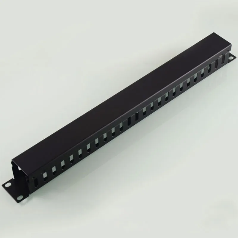 19 inch standard cabinet cable manager telephone cable management rack optical fiber management rack 24 grid managem