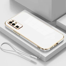 Luxury Square Plating Shockproof Back Cover for Honor 30s (Gs6D White)