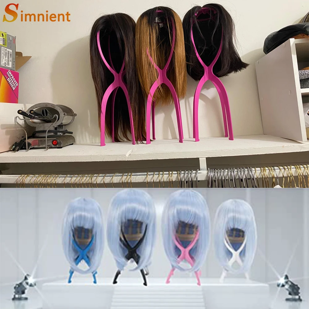 Height 50 And 35 Cm Colourful Wig Stand Mannequin Head/Stand Portable Folding Wig Stand Display Tools For Wigs wig stand wig stand holder wig head mannequin wig storage stand mannequin head holder mannequin head model wig supplies