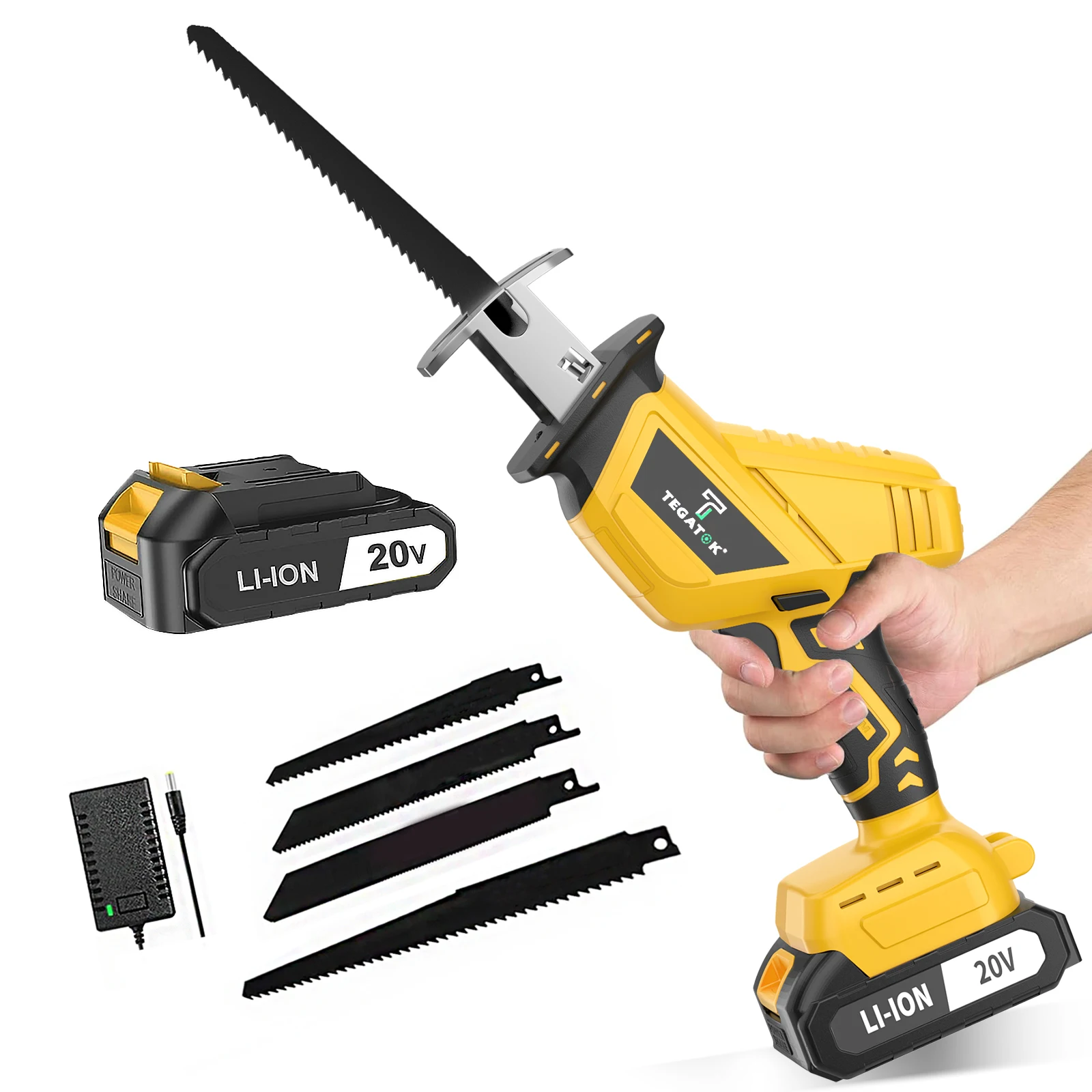 Cordless Reciprocating Saw Horse Knife Saw Cutting Tool Home DIY Wooden Metal PVC Pipe Cutting Tool 20V Battery