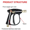 Car High Pressure Water Gun Cleaner Soap Foam Spray Sprayer Nozzles Quick Release Car Wash Accessories 14MM M22 Socket 1/4" 4